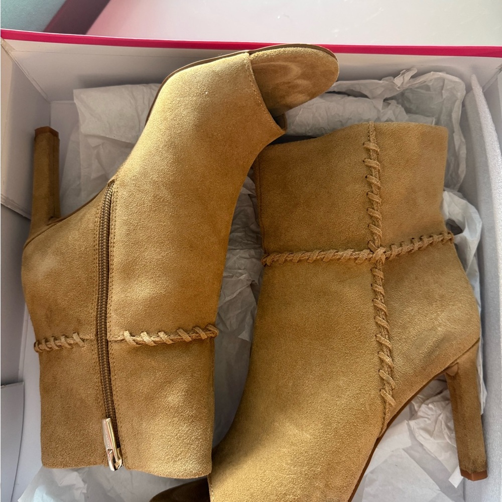 Vince Camuto Brown Suede Ankle Booties - Picture 6 of 12